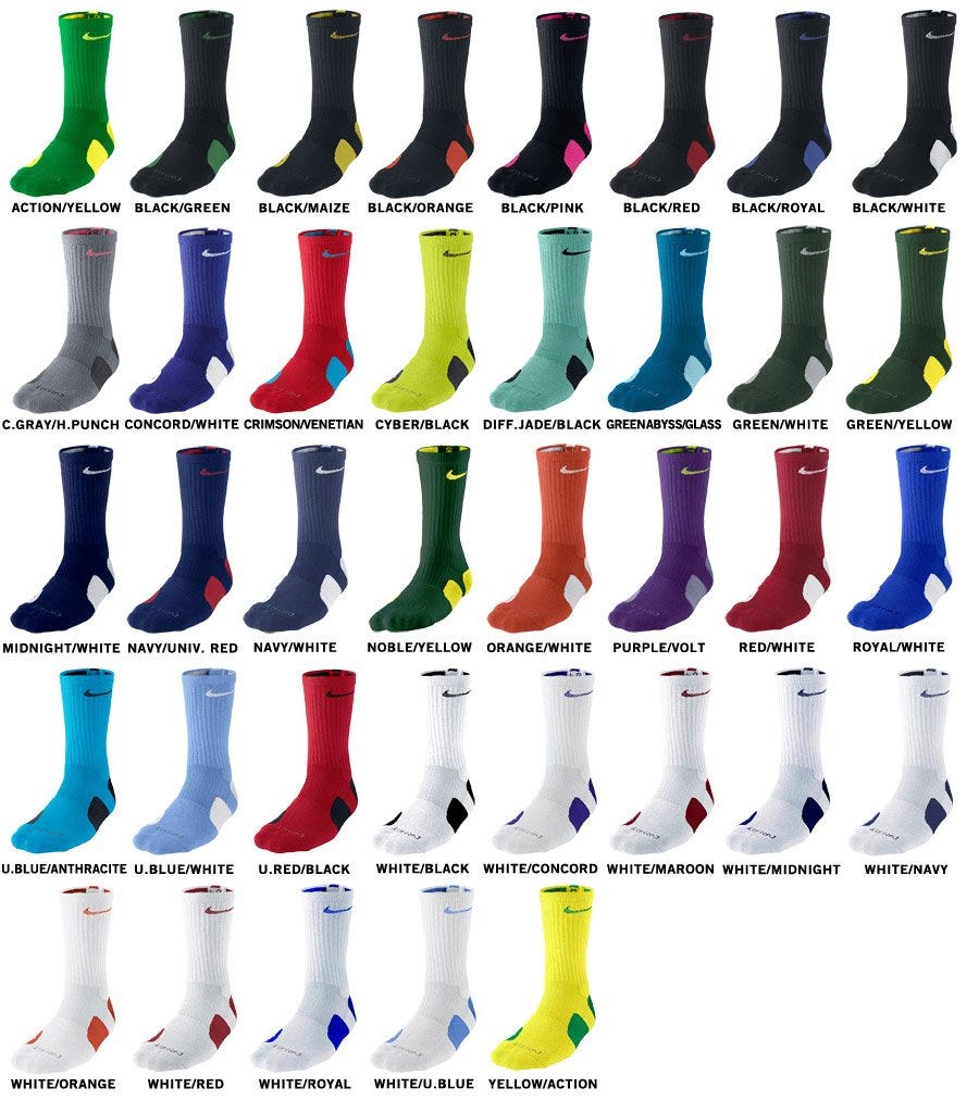 nike dri fit elite crew socks nike hyper elite socks size chart