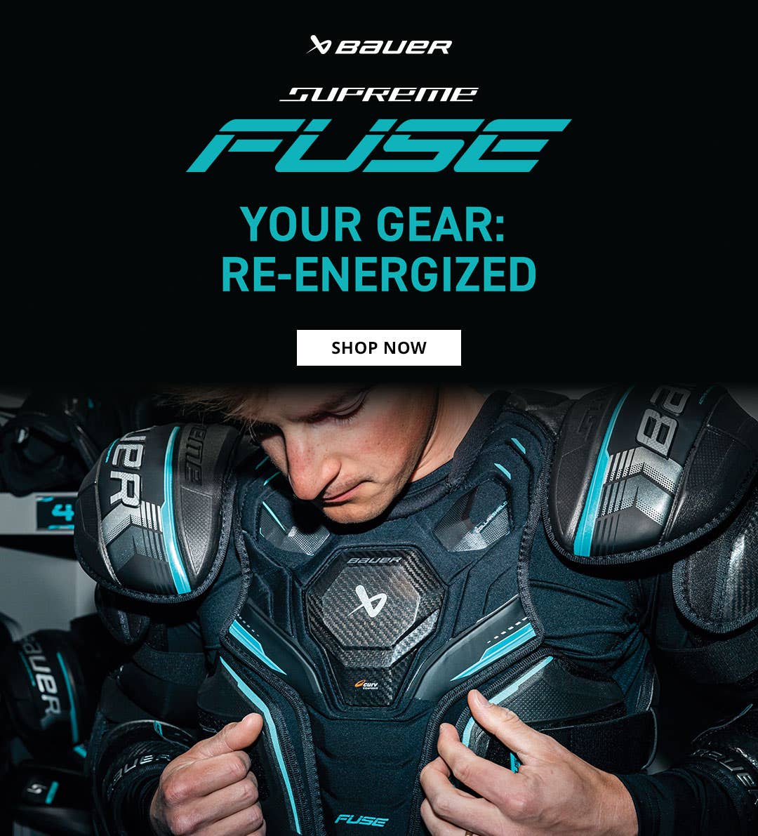 Bauer Supreme Fuse Hockey Protective. Your gear: re-energized.