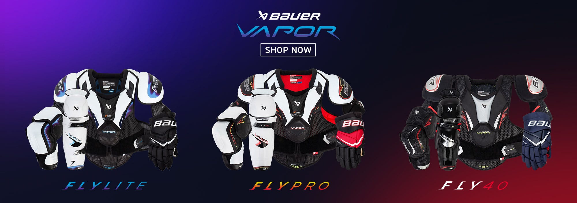 Bauer Vapor Protective Equipment: Flylite, Flypro & Fly40