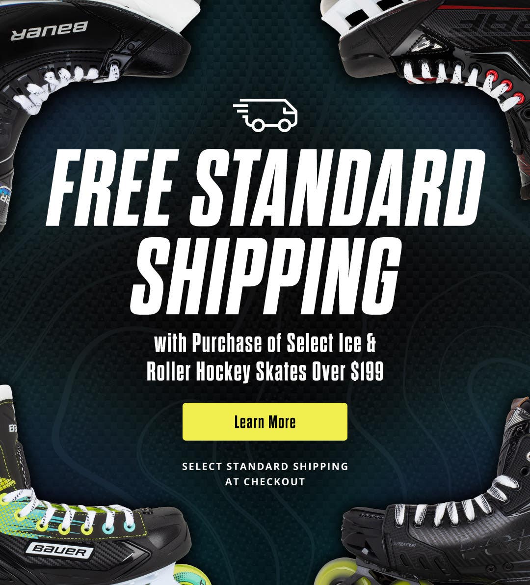 Free Standard Shipping with Purchase of Select Skates Over $199.00
