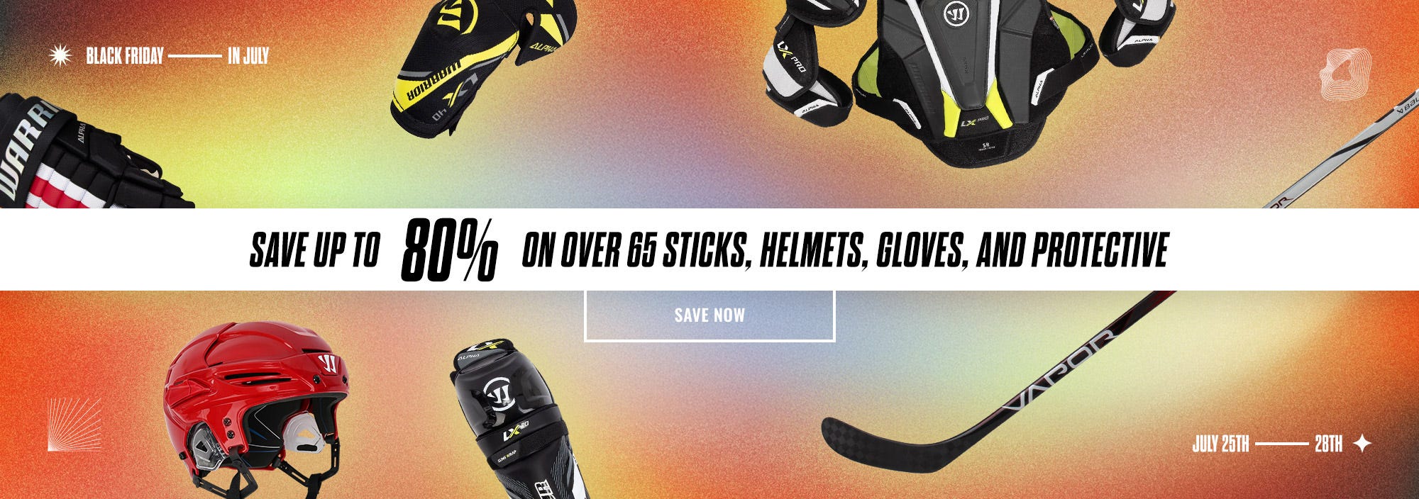 Black Friday in July: Save up to 80% on over 65 sticks, helmets, gloves, and protective