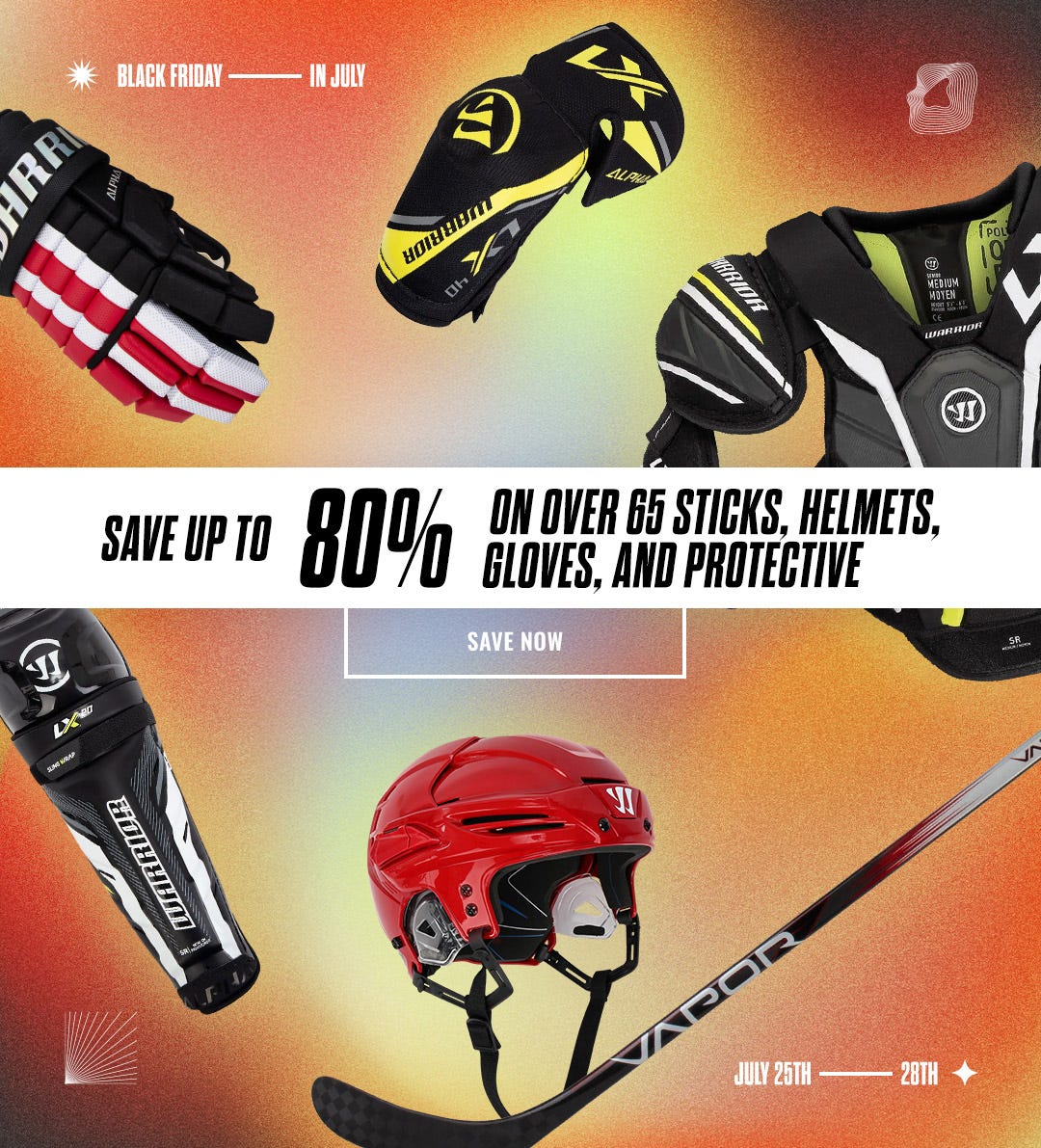 Black Friday in July: Save up to 80% on over 65 sticks, helmets, gloves, and protective