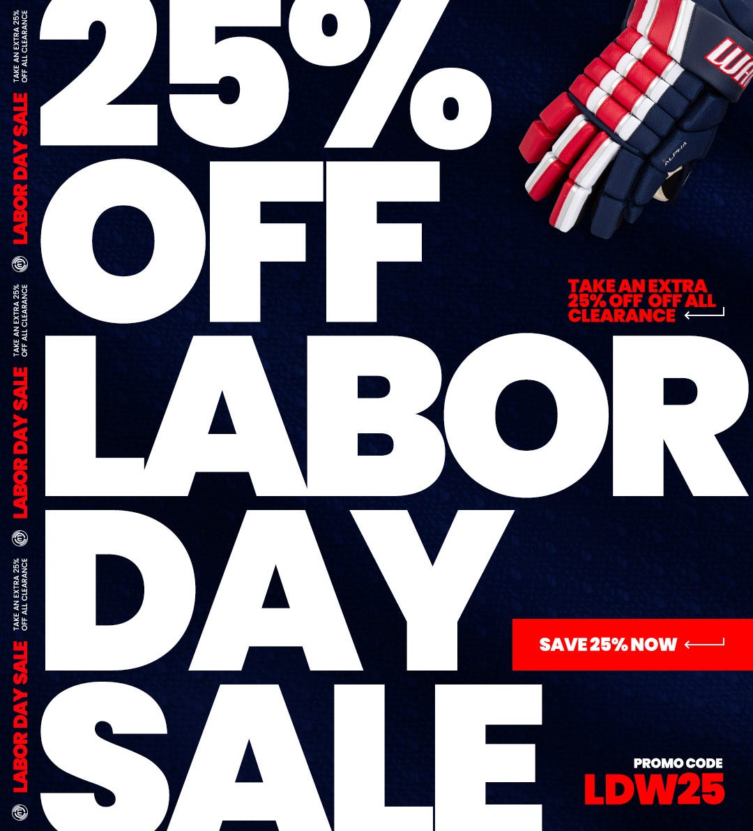 Labor Day Sale: Take an extra 25% off all clearance. Promo code LDW25.