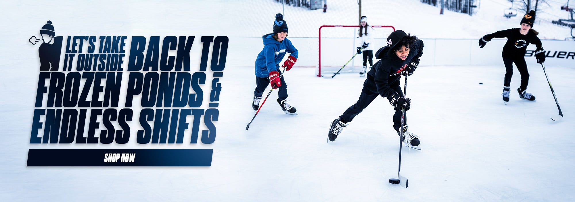 Let's take it outside. Back to frozen ponds and endless shifts.