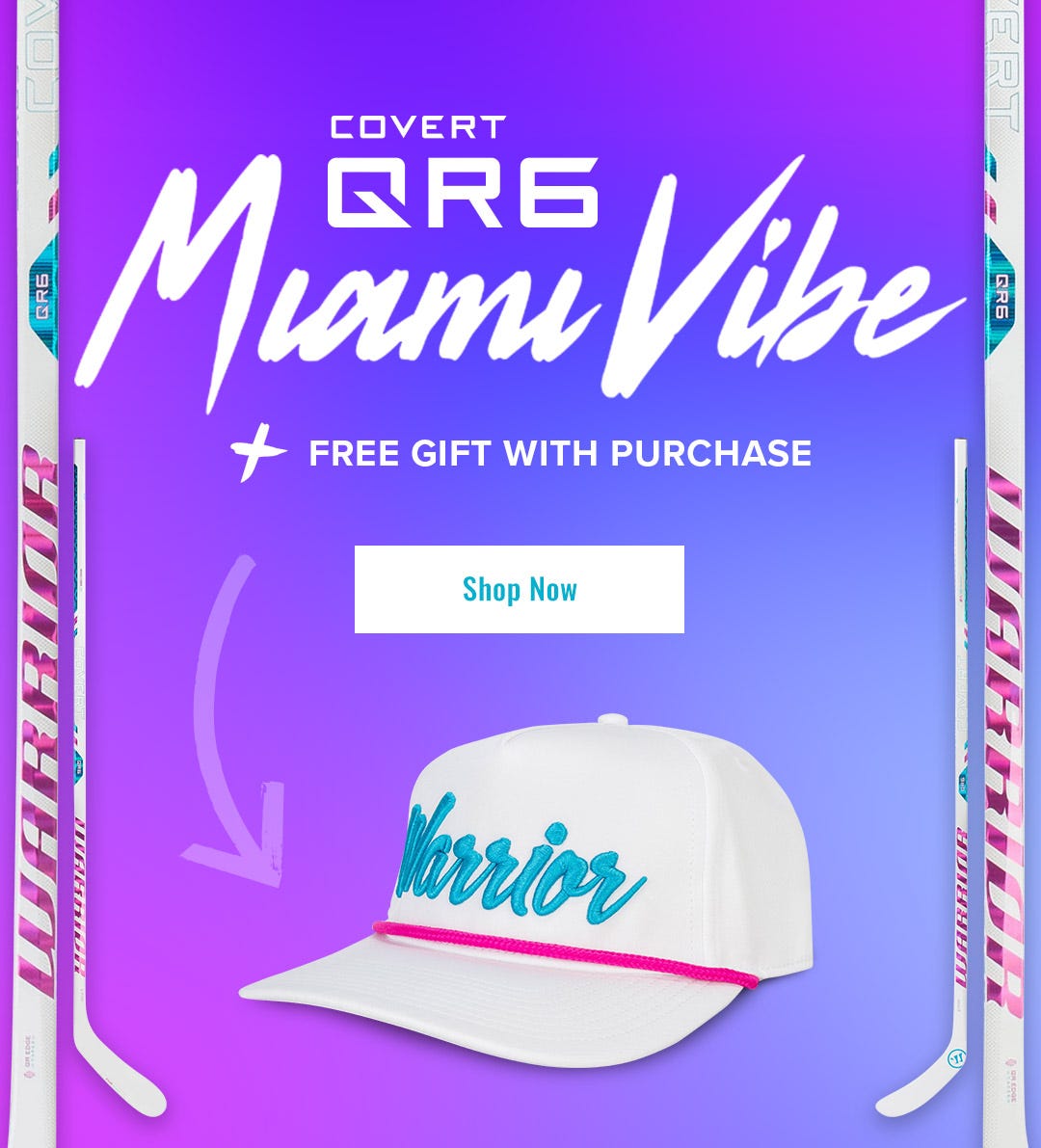 Warrior Covert QR6 Miami Vibe stick, plus free gift with purchase