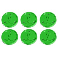 "EZ Puck Lite Stickhandling Puck Set - 6 Pack in Green"