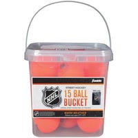 "Franklin High Density Street Hockey Ball Bucket - 15 Pack in Orange"