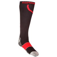 "Warrior Pro Compression Hockey Sock in Black/Red Size Small"