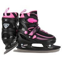 Lake Placid Summit Adjustable Girl's Figure Skates - Black/Pink Size Large