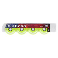 Labeda Millennium 74A X-Soft Roller Hockey Wheel - Yellow - 4 Pack Size 80mm