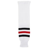 "Monkeysports Chicago Blackhawks Knit Hockey Socks in White Size Junior"