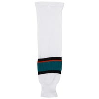 "Monkeysports San Jose Sharks Knit Hockey Socks in White Size Senior"