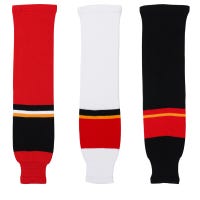 "Dogree Calgary Flames Knit Hockey Socks in Away Size Intermediate"
