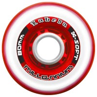 "Labeda Gripper Millennium X-Soft 74A Roller Hockey Wheel - Clear/Red Size 68mm (White Core)"