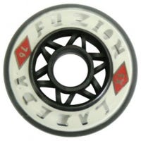 Labeda Fuzion X-Soft 74A Roller Hockey Wheel - White/Black - 608 Core Size 72mm