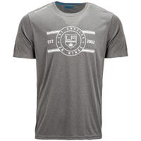 "Bauer Los Angeles Jr. Kings Team Tech Poly Youth Short Sleeve T-Shirt in Heather Grey (Shield) Size XX-Small"