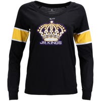 "Kewl Rookie Los Angeles Jr. Kings Womens Long Sleeve Shirt in Black/Yellow Size Medium"