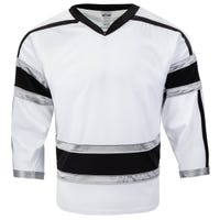 Athletic Knit Los Angeles Kings Uncrested Youth Hockey Jersey in White/Black/Silver Size X-Large