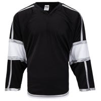Athletic Knit Los Angeles Kings Uncrested Adult Hockey Jersey in Black/White/Silver Size Medium