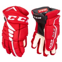 CCM Jetspeed FT4 Senior Hockey Gloves in Red/White Size 14in