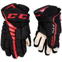 CCM Jetspeed FT4 Senior Hockey Gloves in Black/Red Size 13in