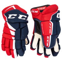 CCM Jetspeed FT485 Senior Hockey Gloves in Navy/Red/White Size 13in
