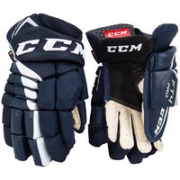 CCM Jetspeed FT4 Pro Junior Hockey Gloves in Navy/White Size 11in