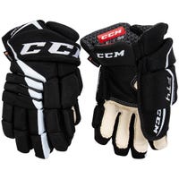 CCM Jetspeed FT4 Junior Hockey Gloves in Black/White Size 10in