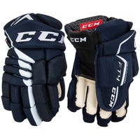 CCM Jetspeed FT4 Junior Hockey Gloves in Navy/White Size 11in