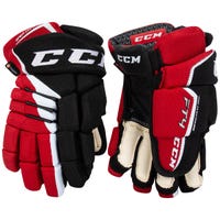 CCM Jetspeed FT4 Junior Hockey Gloves in Black/Red/White Size 11in