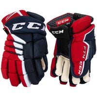 CCM Jetspeed FT4 Junior Hockey Gloves in Navy/Red/White Size 11in
