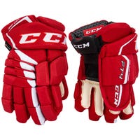 CCM Jetspeed FT4 Junior Hockey Gloves in Red/White Size 12in