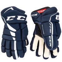 CCM Jetspeed FT485 Junior Hockey Gloves in Navy/White Size 12in
