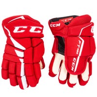 CCM Jetspeed FT485 Junior Hockey Gloves in Red/White Size 12in