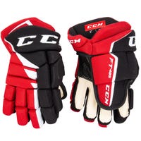 CCM Jetspeed FT485 Junior Hockey Gloves in Black/Red/White Size 10in