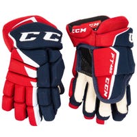 CCM Jetspeed FT485 Junior Hockey Gloves in Navy/Red/White Size 12in