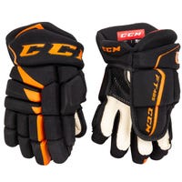 CCM Jetspeed FT485 Junior Hockey Gloves in Black/Orange Size 11in