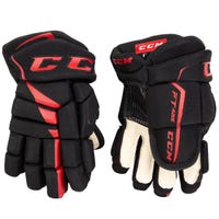 CCM Jetspeed FT485 Junior Hockey Gloves in Black/Red Size 11in