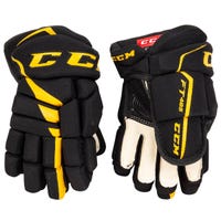 CCM Jetspeed FT485 Junior Hockey Gloves in Black/Sunflower Size 10in