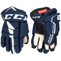 CCM Jetspeed FT475 Junior Hockey Gloves in Navy/White Size 10in