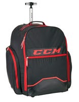 CCM 390 Player . Wheeled Hockey Equipment Backpack in Black/Red Size 18in