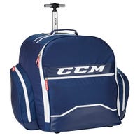 "CCM 390 Player . Wheeled Hockey Equipment Backpack in Navy/White Size 18in"