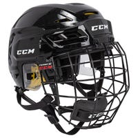 CCM Super Tacks 210 Senior Hockey Helmet Combo in Black