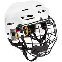 CCM Super Tacks 210 Senior Hockey Helmet Combo in White