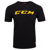 "CCM Core Senior Short Sleeve T-Shirt in Black/Yellow Size Small"