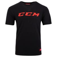 "CCM Core Senior Short Sleeve T-Shirt in Black/Red Size Small"