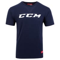 "CCM Core Senior Short Sleeve T-Shirt in Navy/White Size Medium"