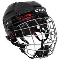CCM Tacks 70 Junior Hockey Helmet Combo in Black