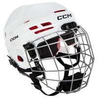 CCM Tacks 70 Junior Hockey Helmet Combo in White