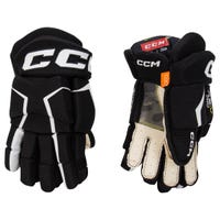 "CCM Tacks AS-V Pro Youth Hockey Gloves in Black/White Size 8in"